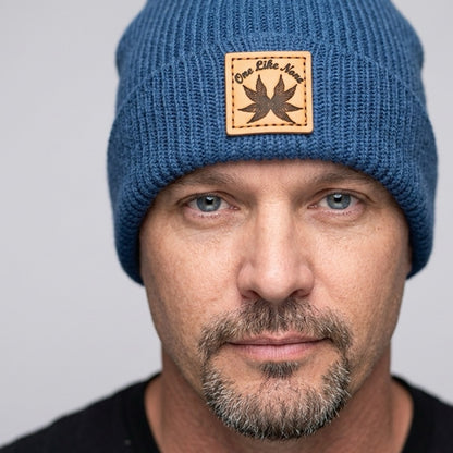 "One Like None men's blue beanie clarity"