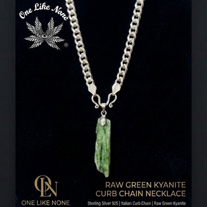 "One Like None men's chain 5mm green kyanite"