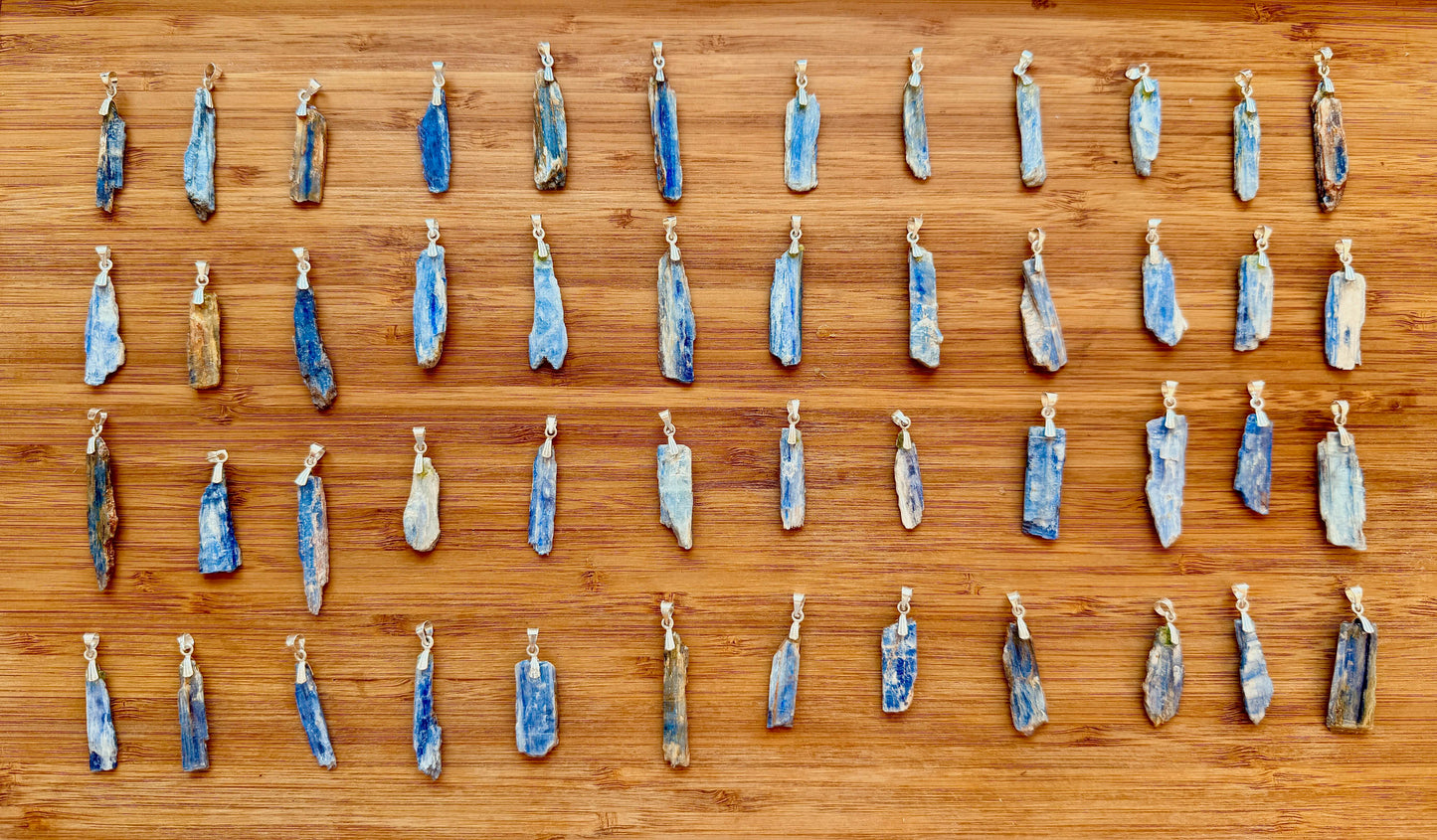 Blue Kyanite Pendant Necklace on 20" Silver Chain