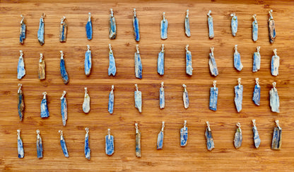 Blue Kyanite Pendant Necklace on 20" Silver Chain